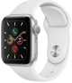Apple Watch S5 Silver w/ White Band 